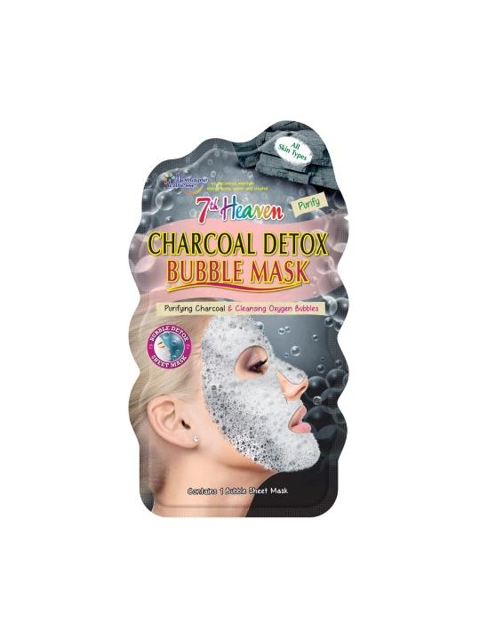 7th Heaven face mask charcoal detox bubble sheet