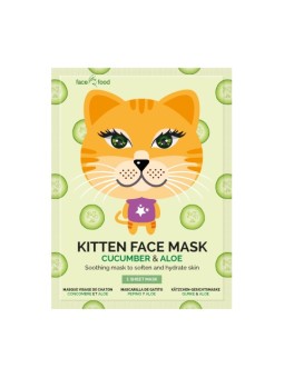 Kitten sheet face mask cucumber & aloe