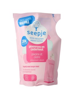 Wasverzachter pioenroos en cederhout navulling