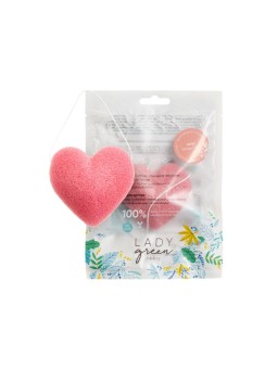 Konjac gezichtsspons rose