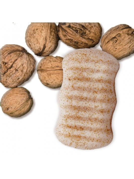 Konjac lichaamsspons crushed walnut