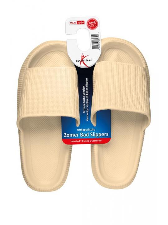 Orthopedische badslipper 35-36 beige