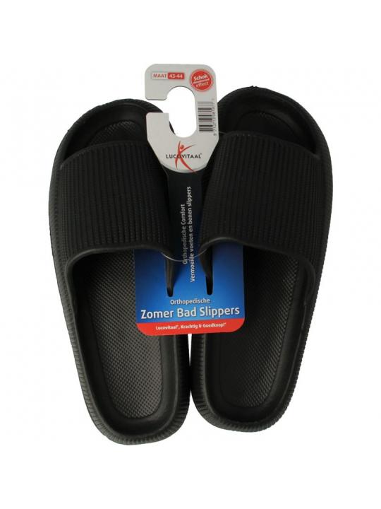 Orthopedische badslipper 43-44 zwart