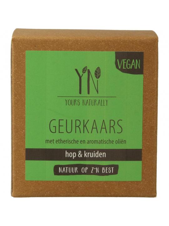 Geurkaars in glas hop & kruiden 20cl