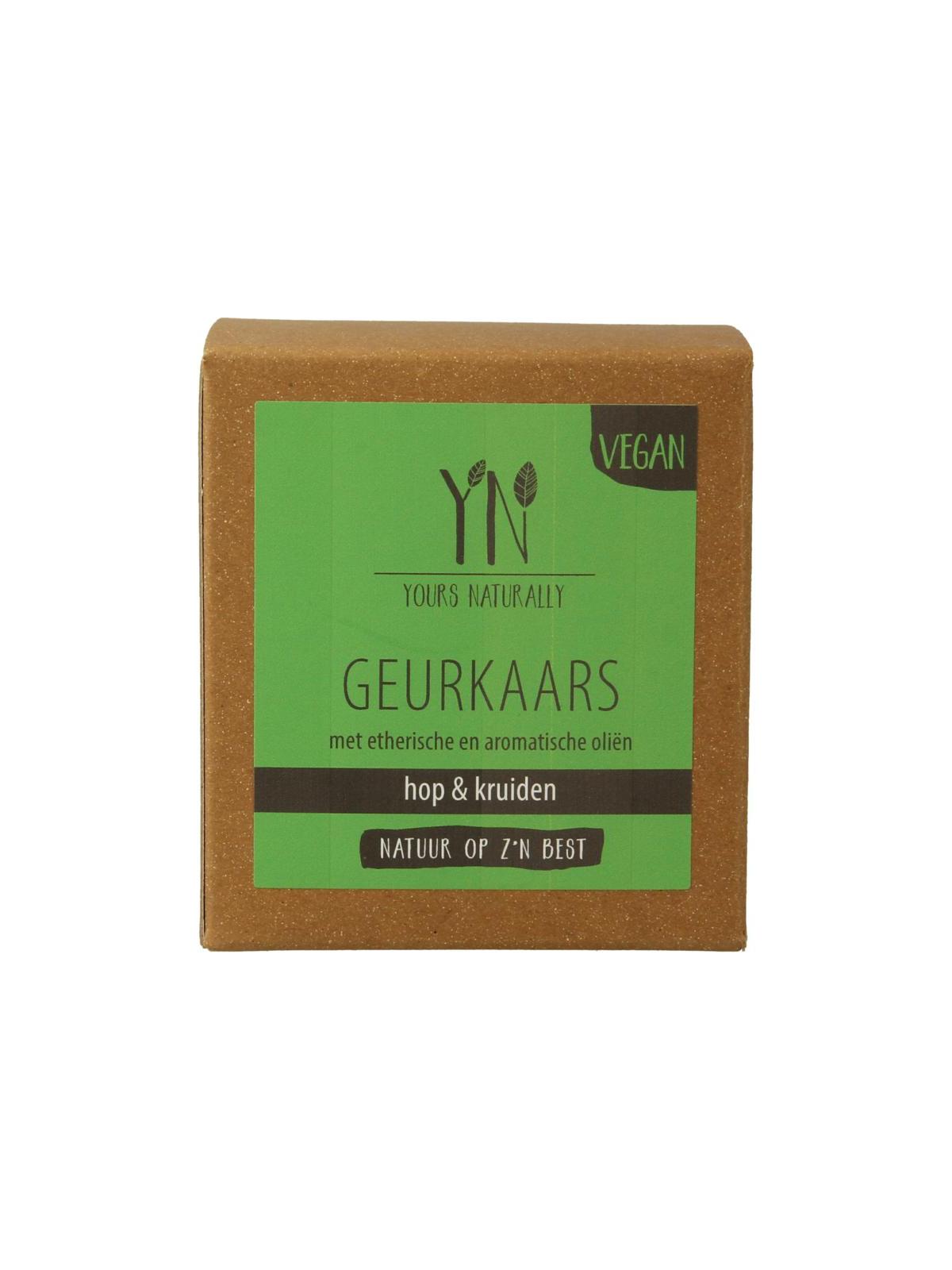 Geurkaars in glas hop & kruiden 20cl