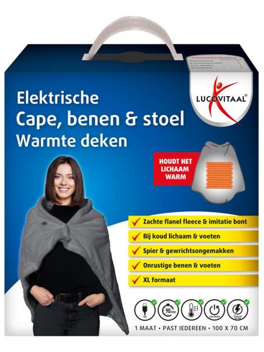 Electrische cape benen & stoel warmte deken