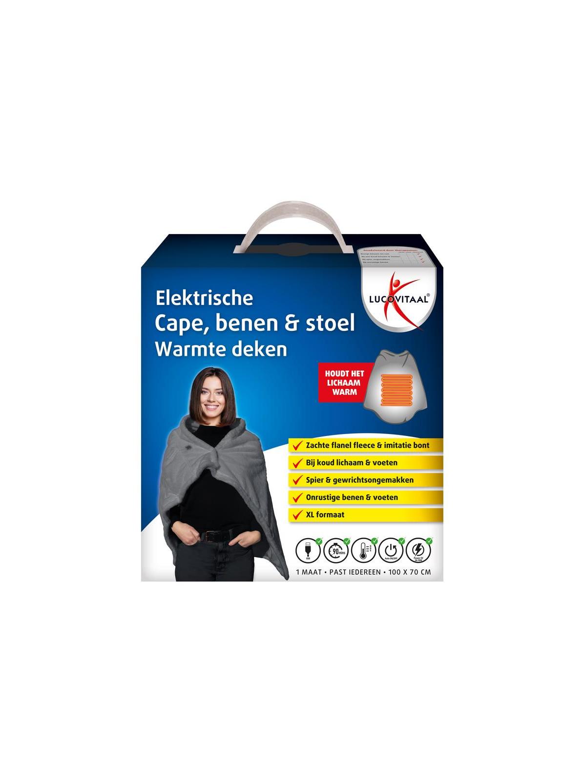 Electrische cape benen & stoel warmte deken