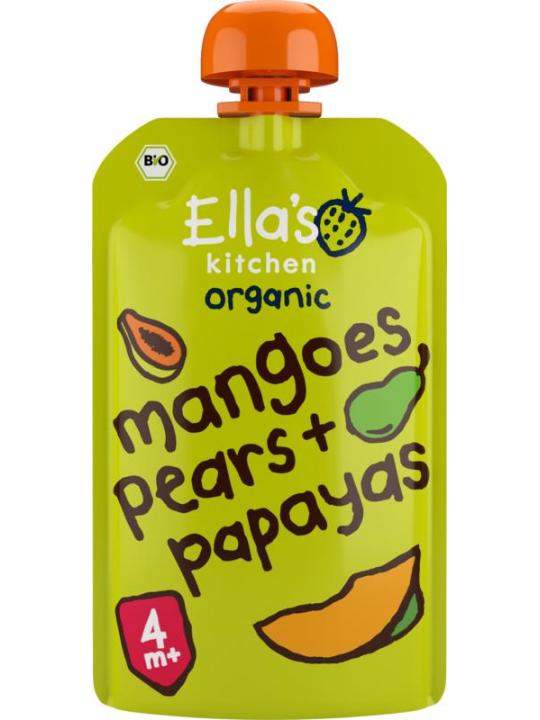 Mangoes pears & papayas knijpzakje 4+ maanden bio