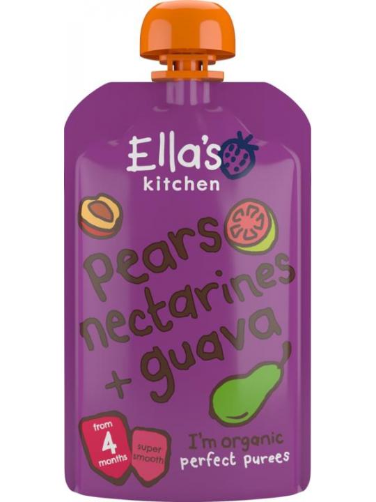 Pears nectarines & guava 4+ knijpzakje bio