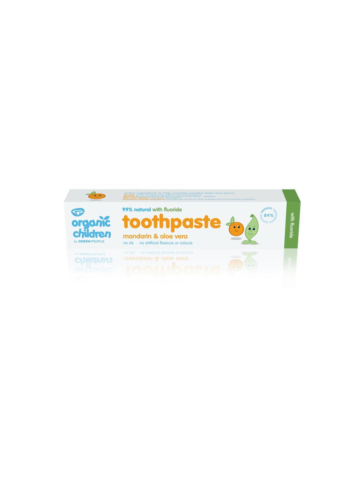 Organic children mandarin toothpaste with fluoride