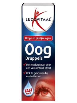 Oogdruppels droge pijnlijke ogen