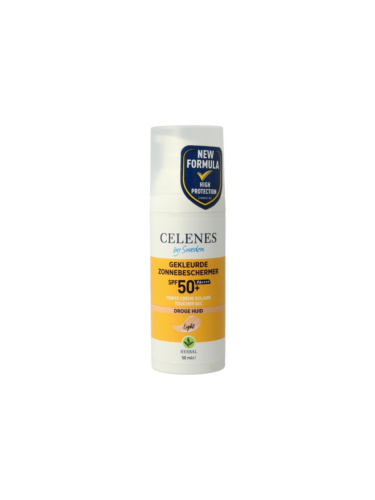 Herbal dry touch tinted light fluid SPF50+