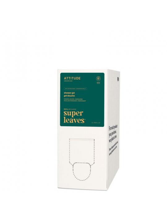 Super leaves douche gel verkwikkend eco refill