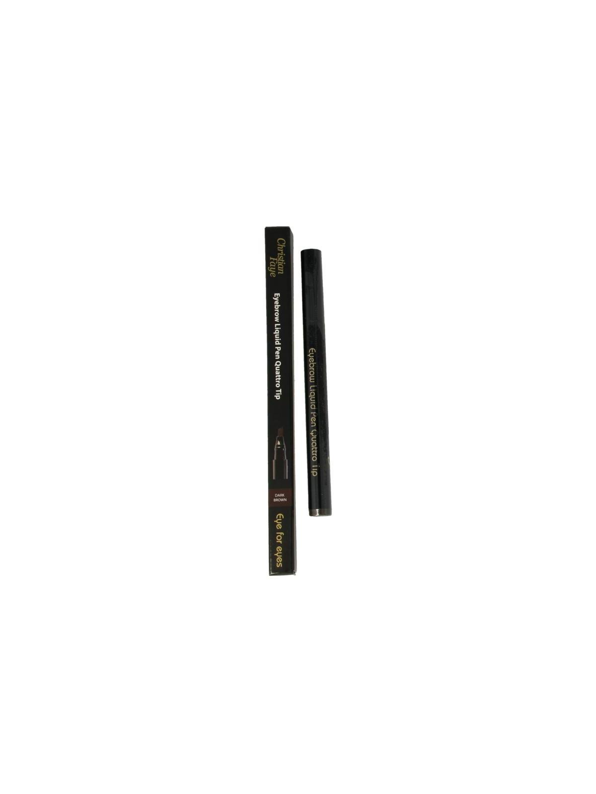 Eyebrow liquid pen quattro tip dark brown