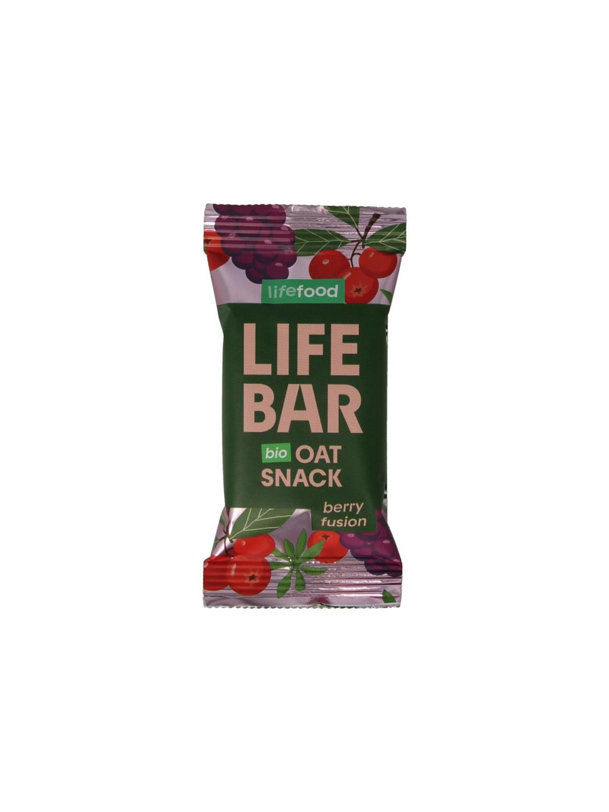 Lifebar oatsnack berry fusion bio