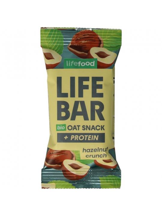 Lifebar oatsnack proteine hazelnoot crunch bio