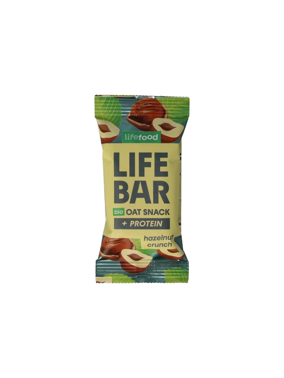 Lifebar oatsnack proteine hazelnoot crunch bio