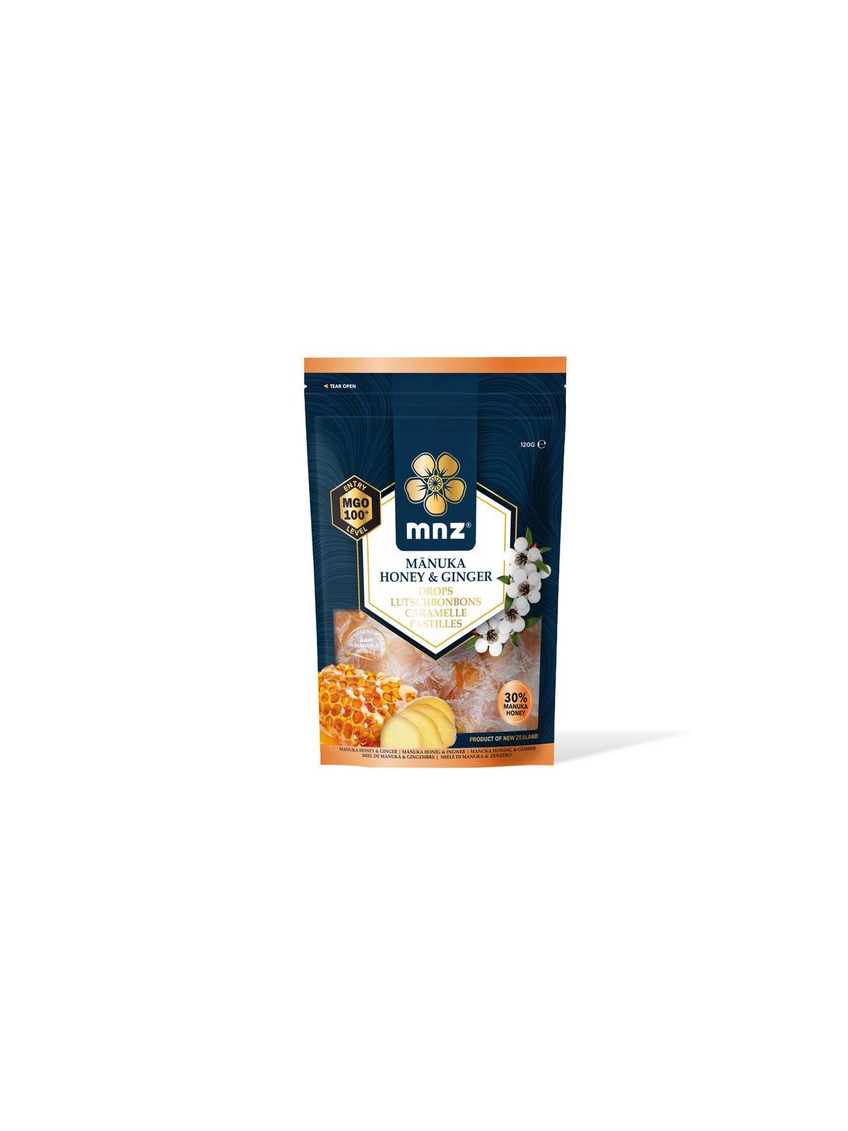 Manuka Honing MGO 100+ pastilles gember