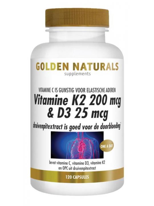 Vitamine K2 MK-7 200 mcg & D3 25 mcg