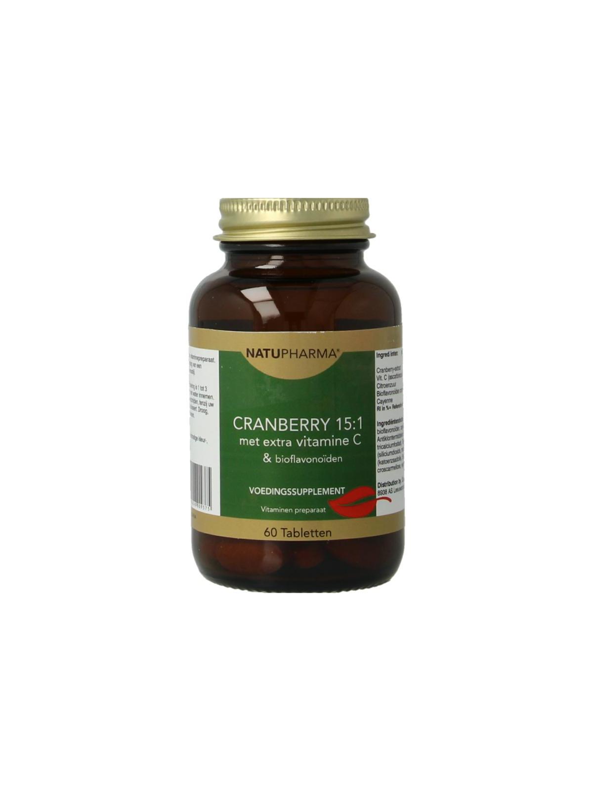 Cranberry 15:1 met vitamine C & bioflavonoiden