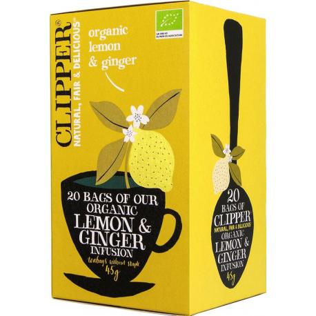 Lemon & ginger tea bio