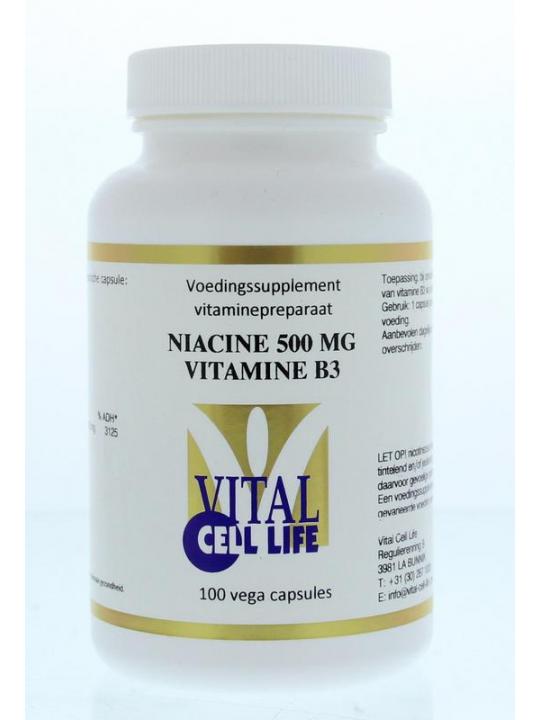 Vitamine B3 niacine 500 mg