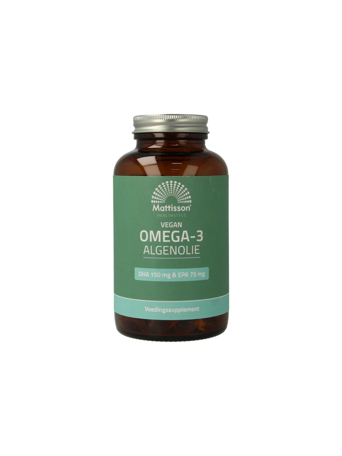 Vegan omega 3 algenolie DHA 150mg EPA 75mg