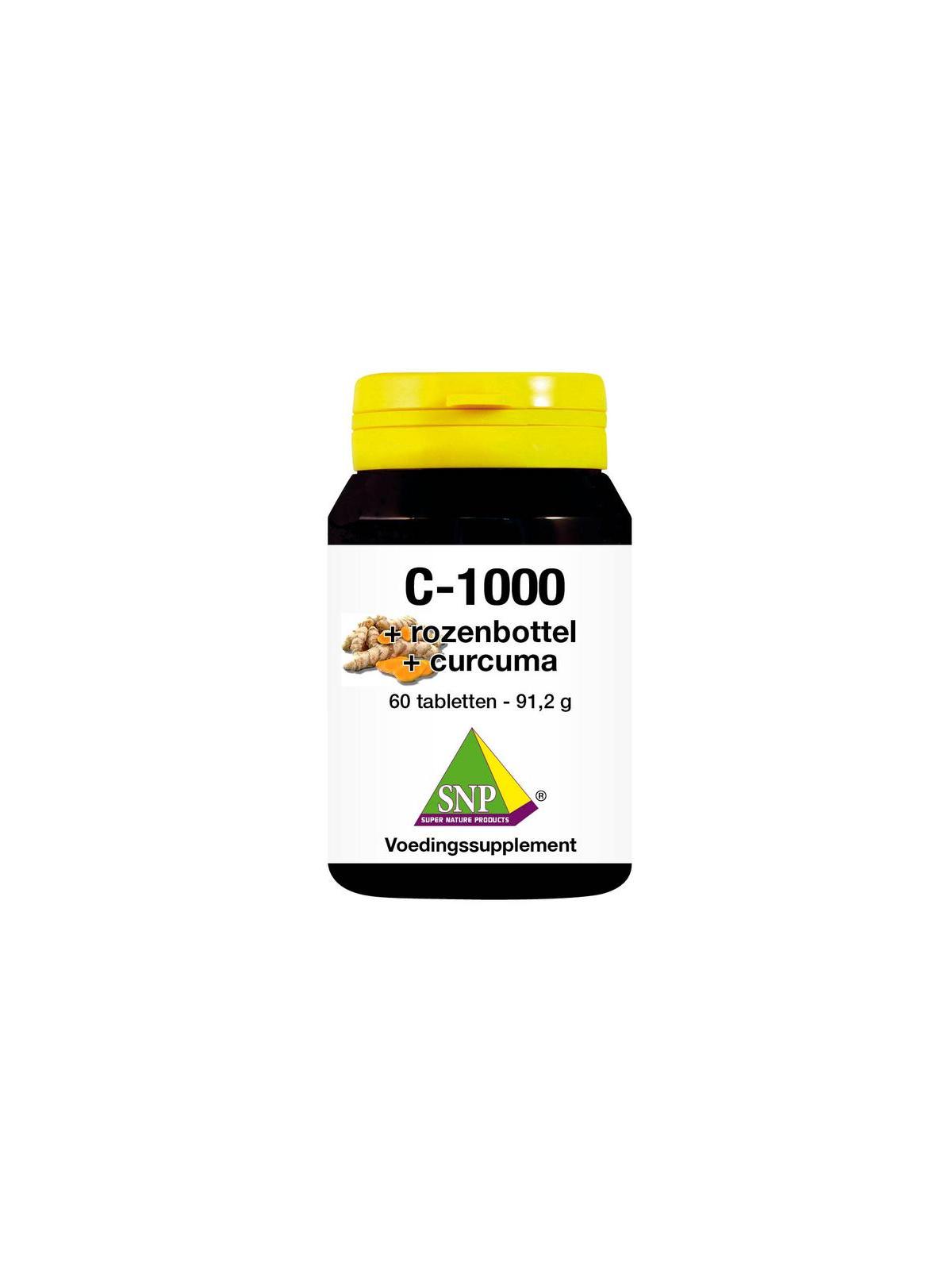 Vitamine C + rozenbottel + curcuma 1000mg