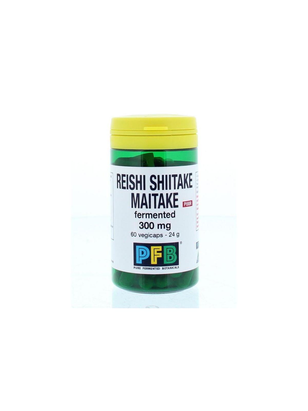 Reishi shiitake maitake fermented 300mg puur