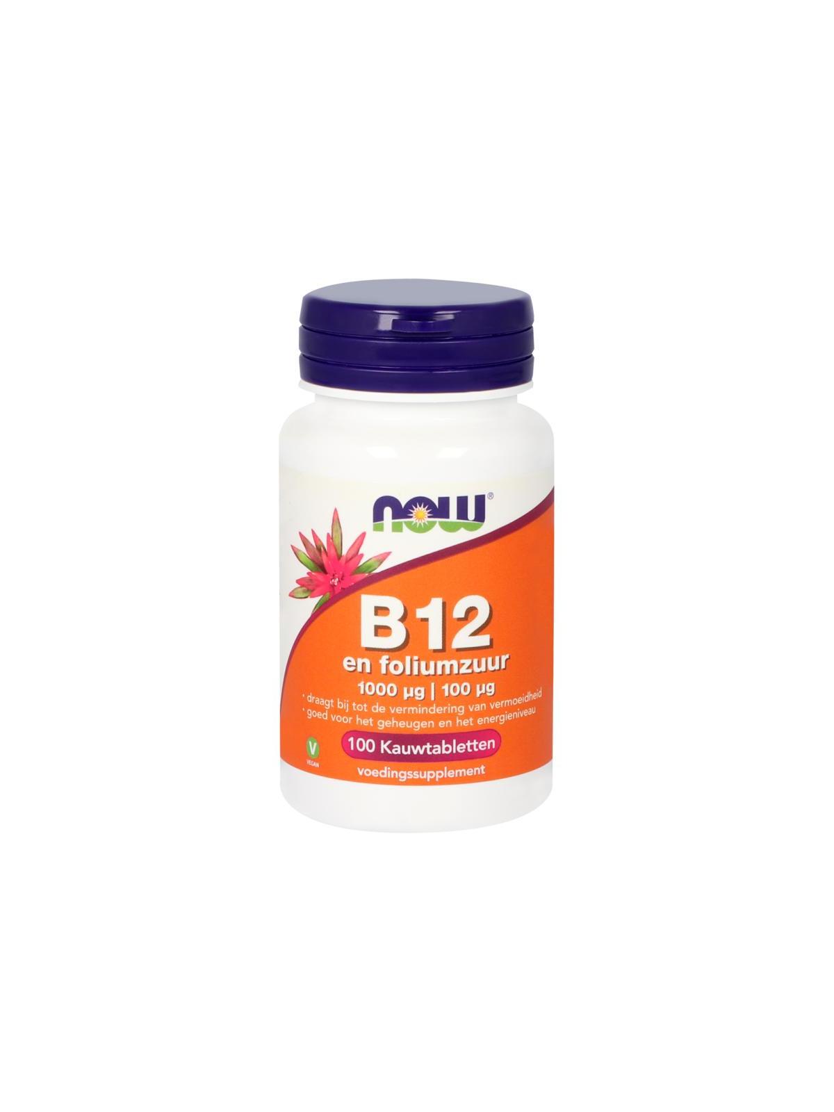 Vitamine B12 1000 mcg en Foliumzuur 100 mcg