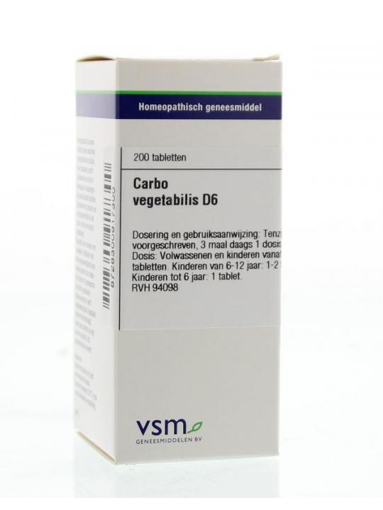 Carbo vegetabilis D6