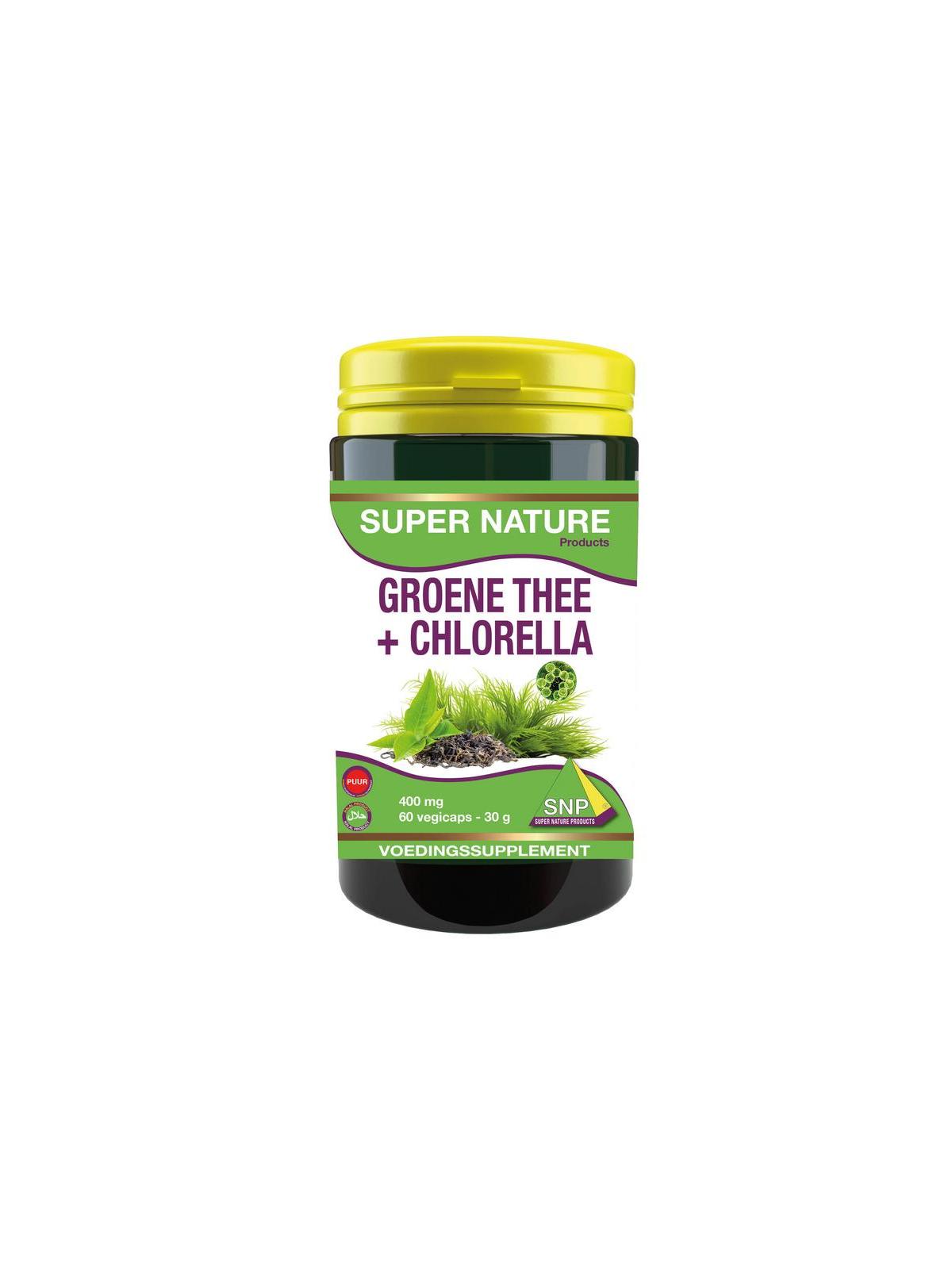 Groene thee chlorella 400 mg puur