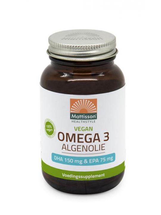 Vegan omega 3 algenolie DHA 150mg EPA 75mg