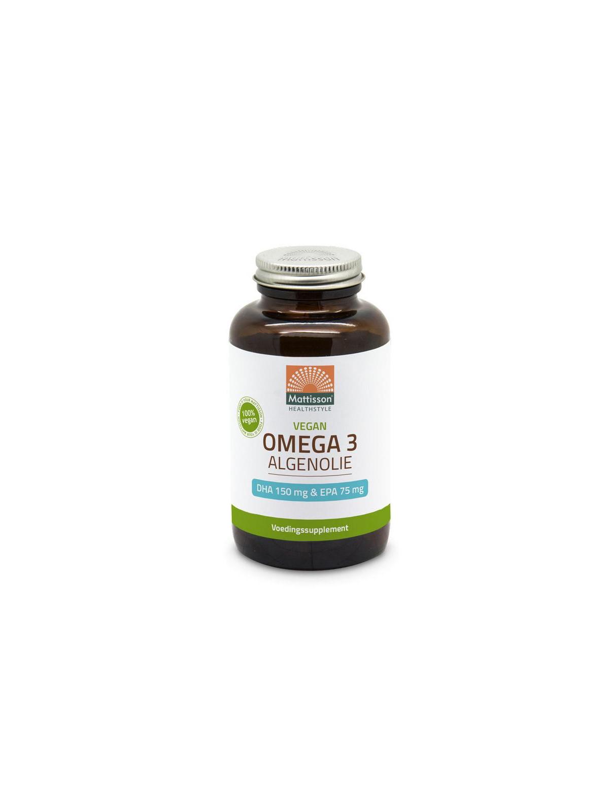 Vegan omega 3 algenolie DHA 150mg EPA 75mg