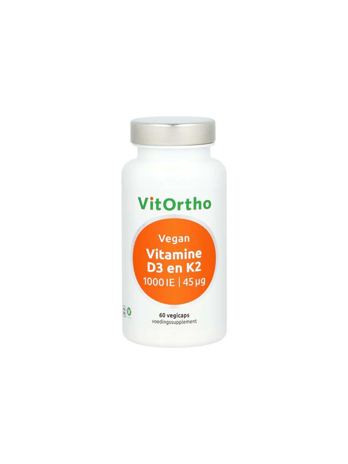 Vitamine D3 1000IE K2 45mcg vegan