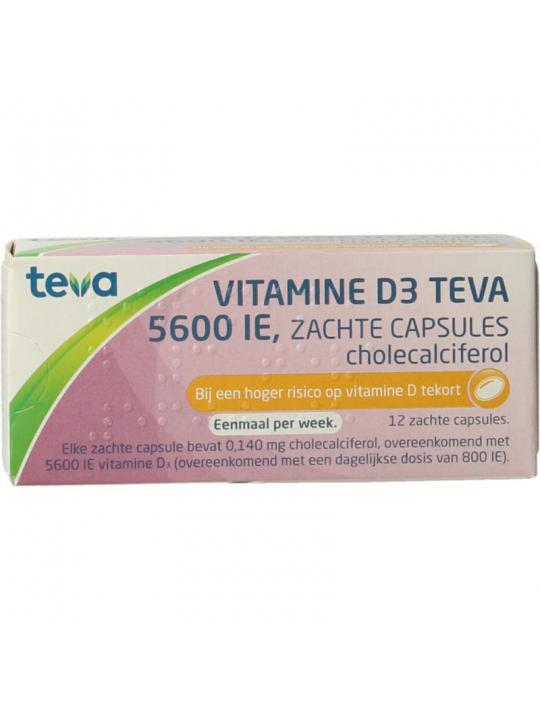 Vitamine D3 5600IE zachte capsules