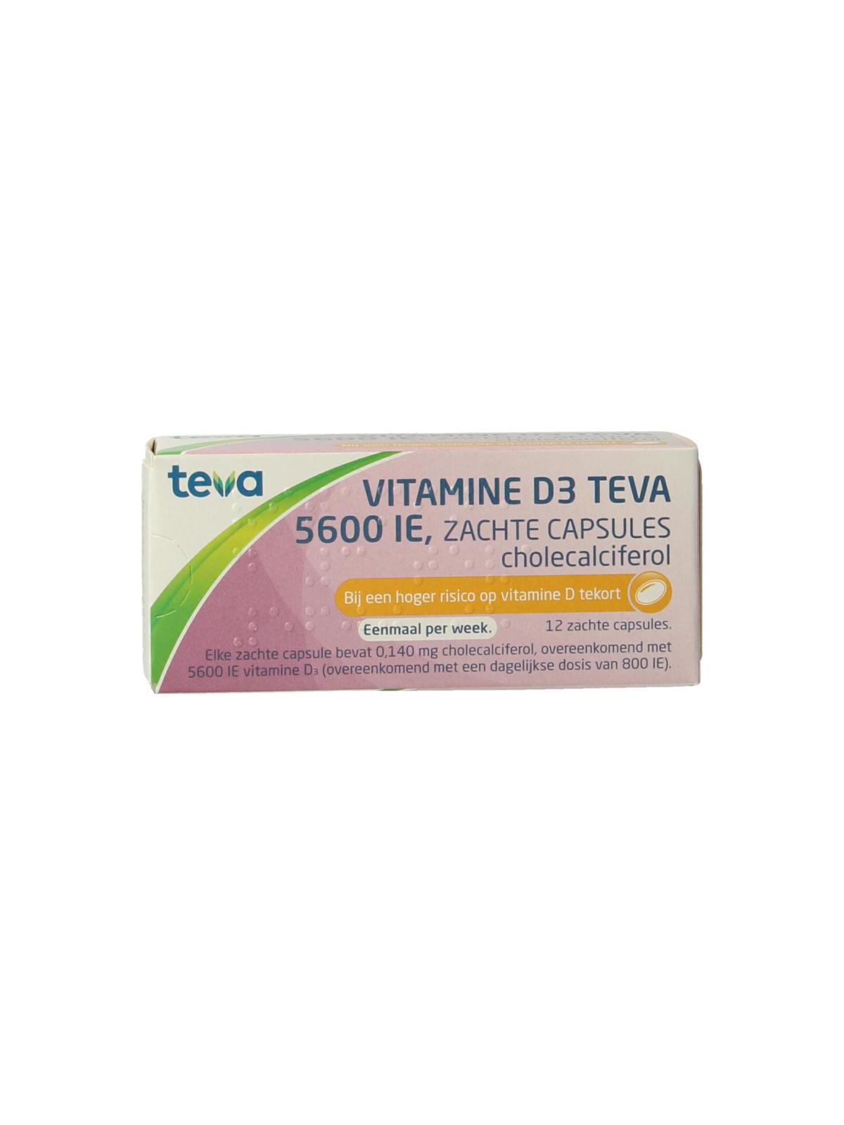 Vitamine D3 5600IE zachte capsules