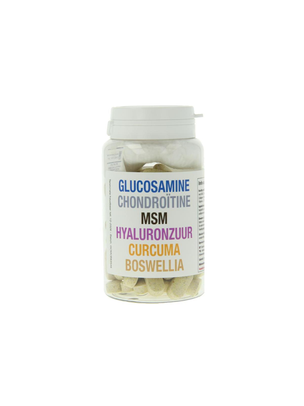 Glucosamine chondro MSM hyaluron curcum boswellia
