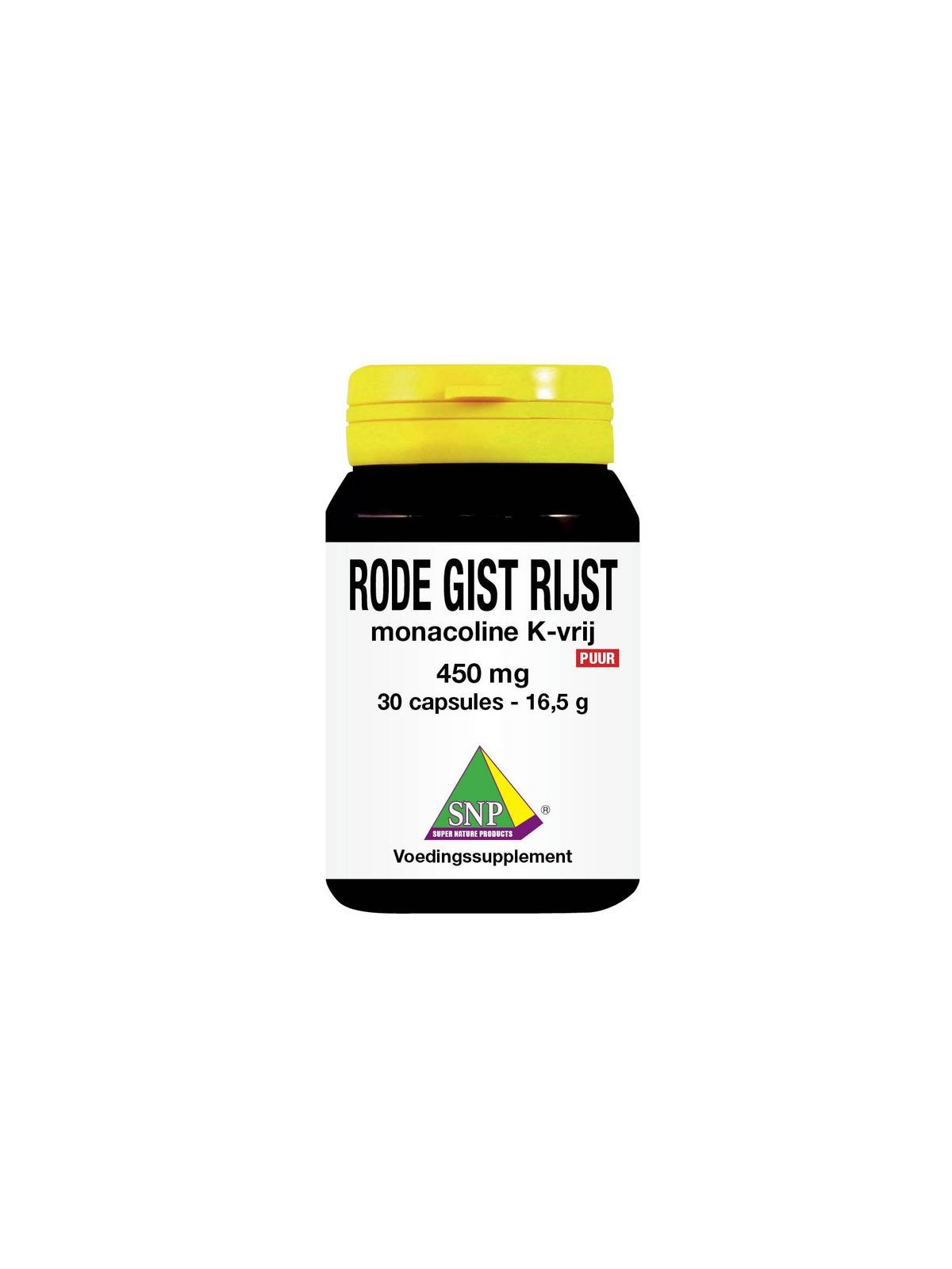 Rode gist rijst monacoline K vrij