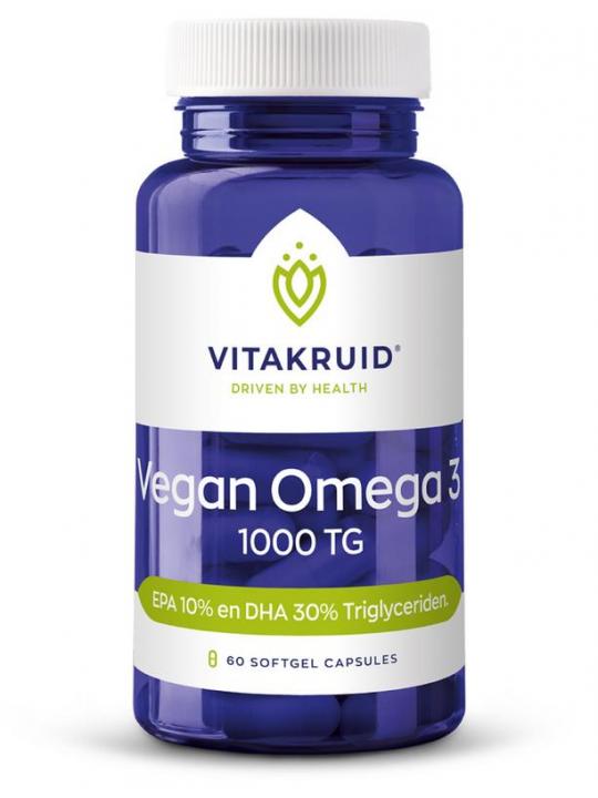 Vegan omega 3 1000 triglyceriden 300 DHA 100 EPA