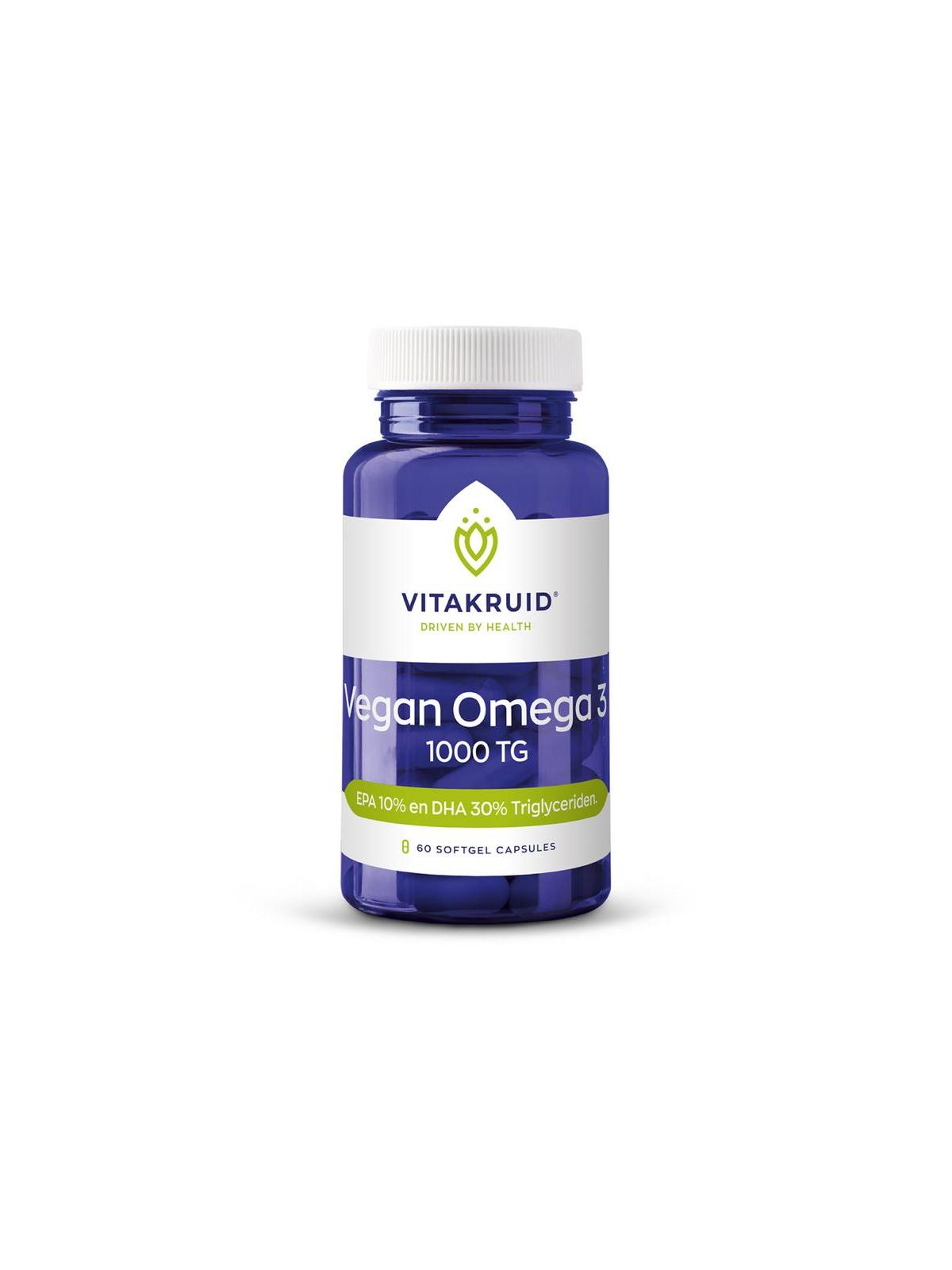 Vegan omega 3 1000 triglyceriden 300 DHA 100 EPA