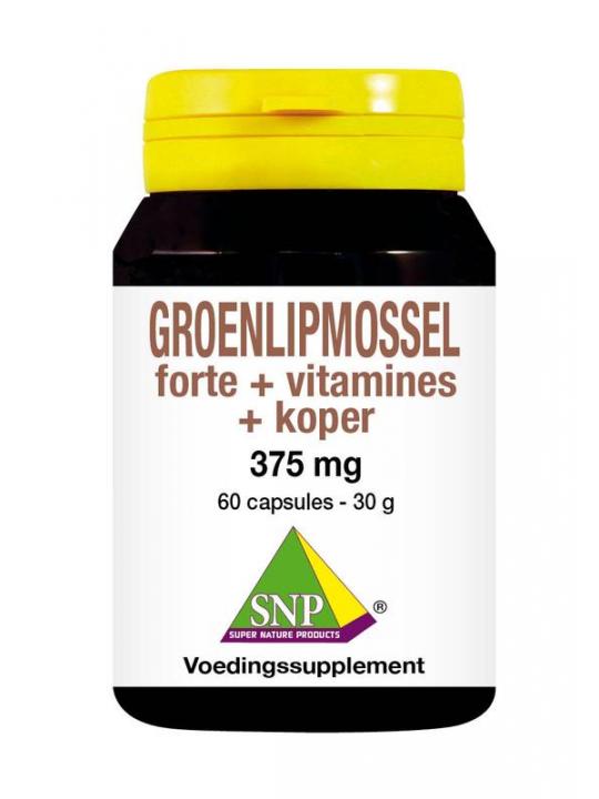 Groenlipmossel forte + vitamines + koper