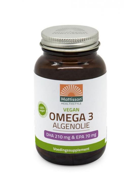 Vegan omega-3 algenolie DHA 210mg EPA 70mg