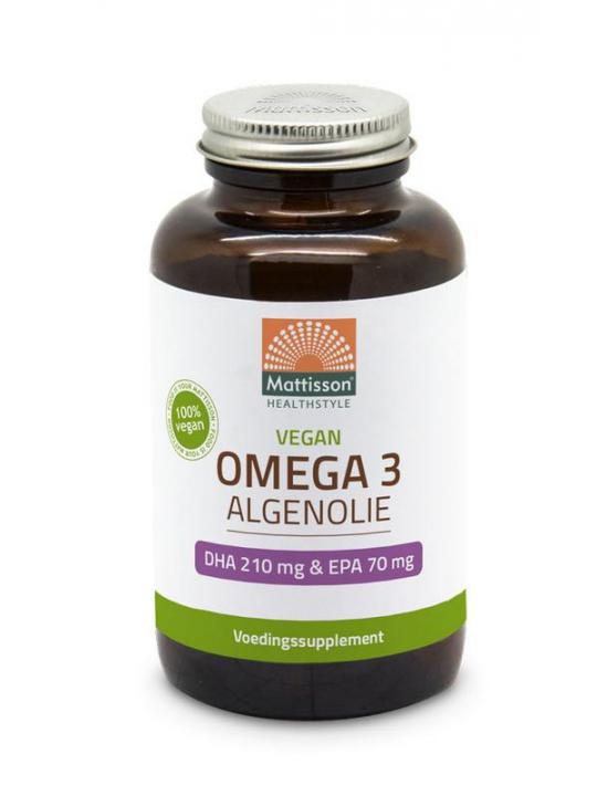 Vegan omega-3 algenolie DHA 210mg EPA 70mg