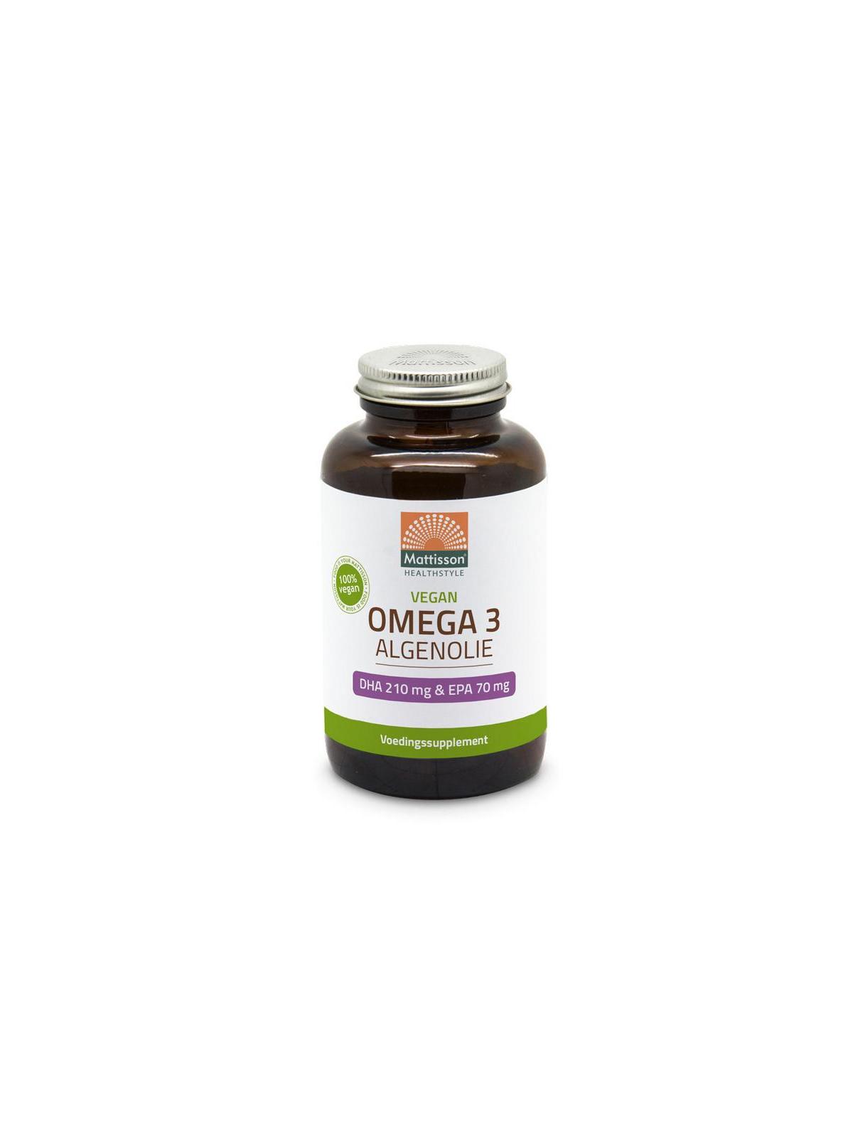 Vegan omega-3 algenolie DHA 210mg EPA 70mg