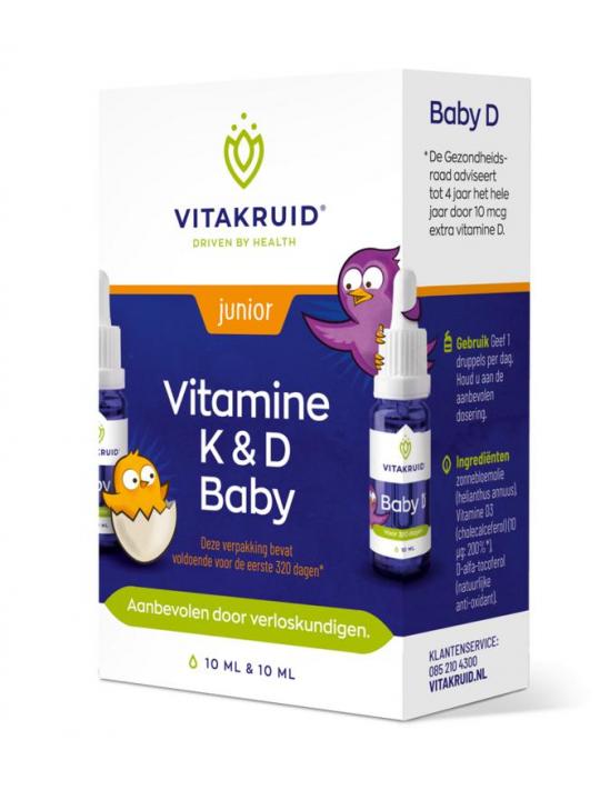 Vitamine K & D baby druppels 10ml