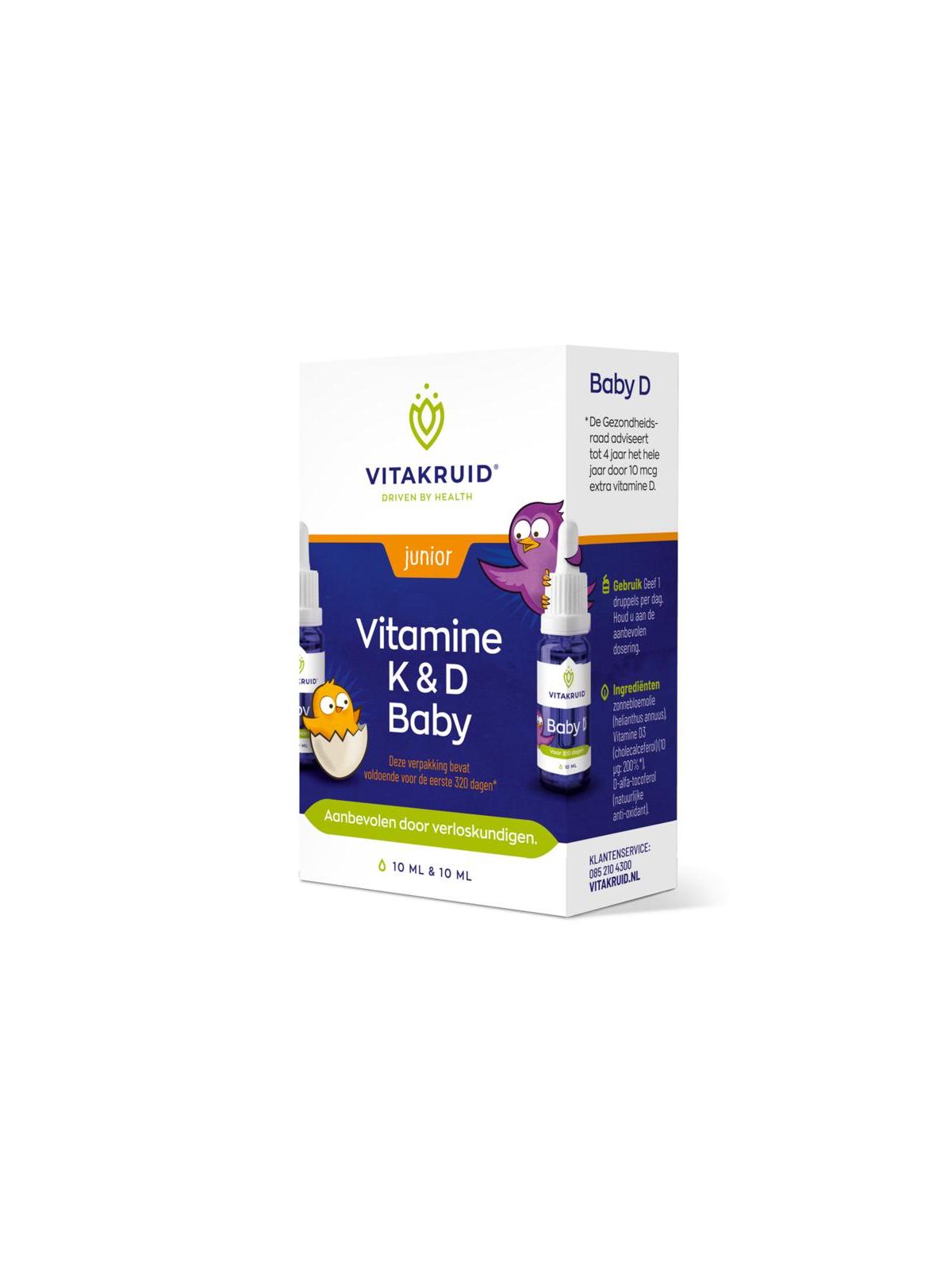 Vitamine K & D baby druppels 10ml