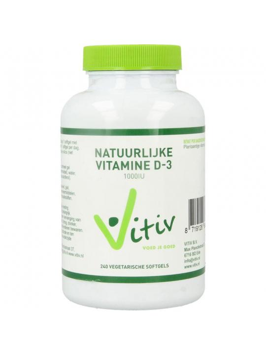 Vitamine D3 1000IU 25mcg vega