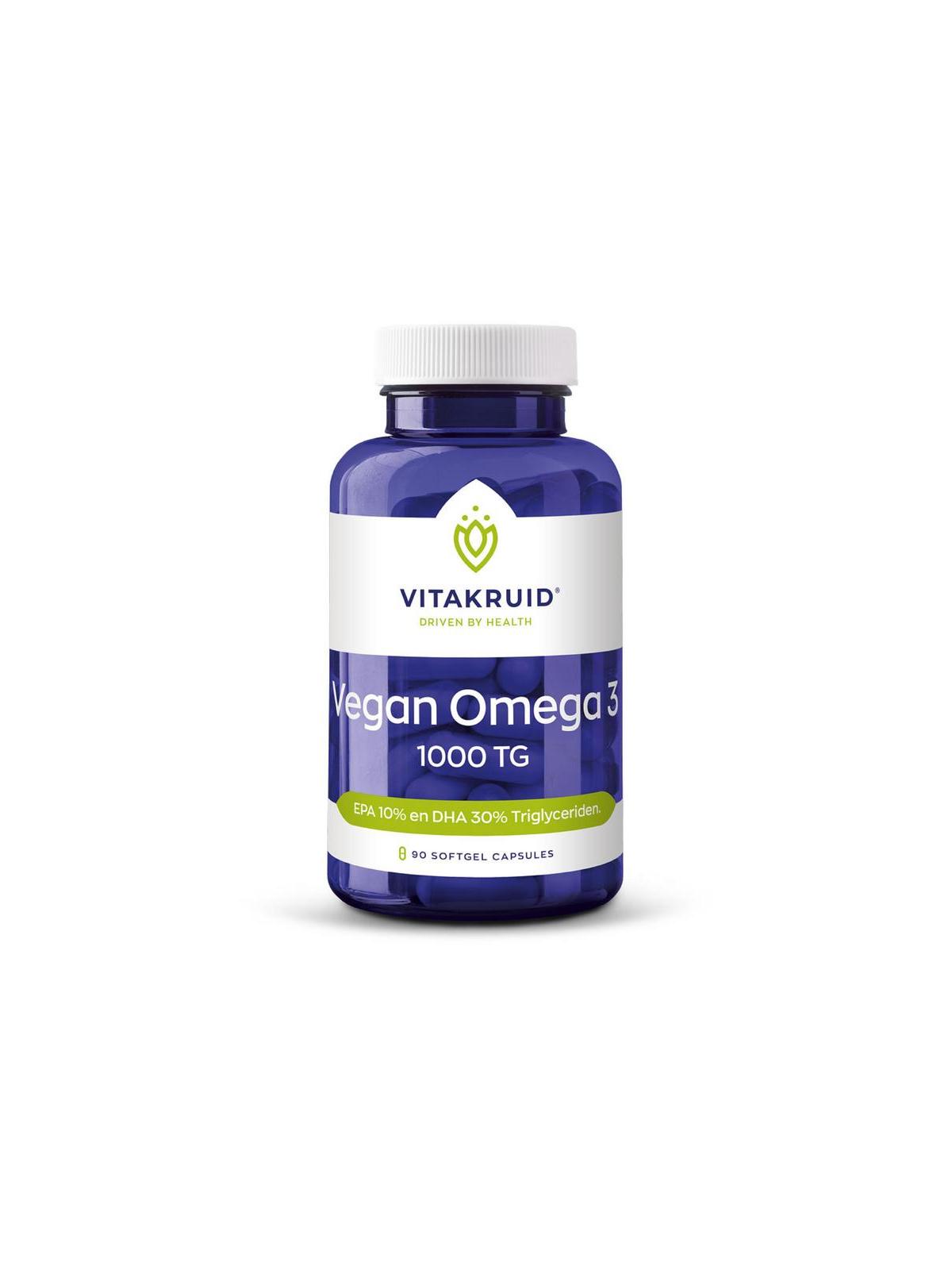 Vegan omega 3 1000 triglyceriden 300 DHA 100 EPA