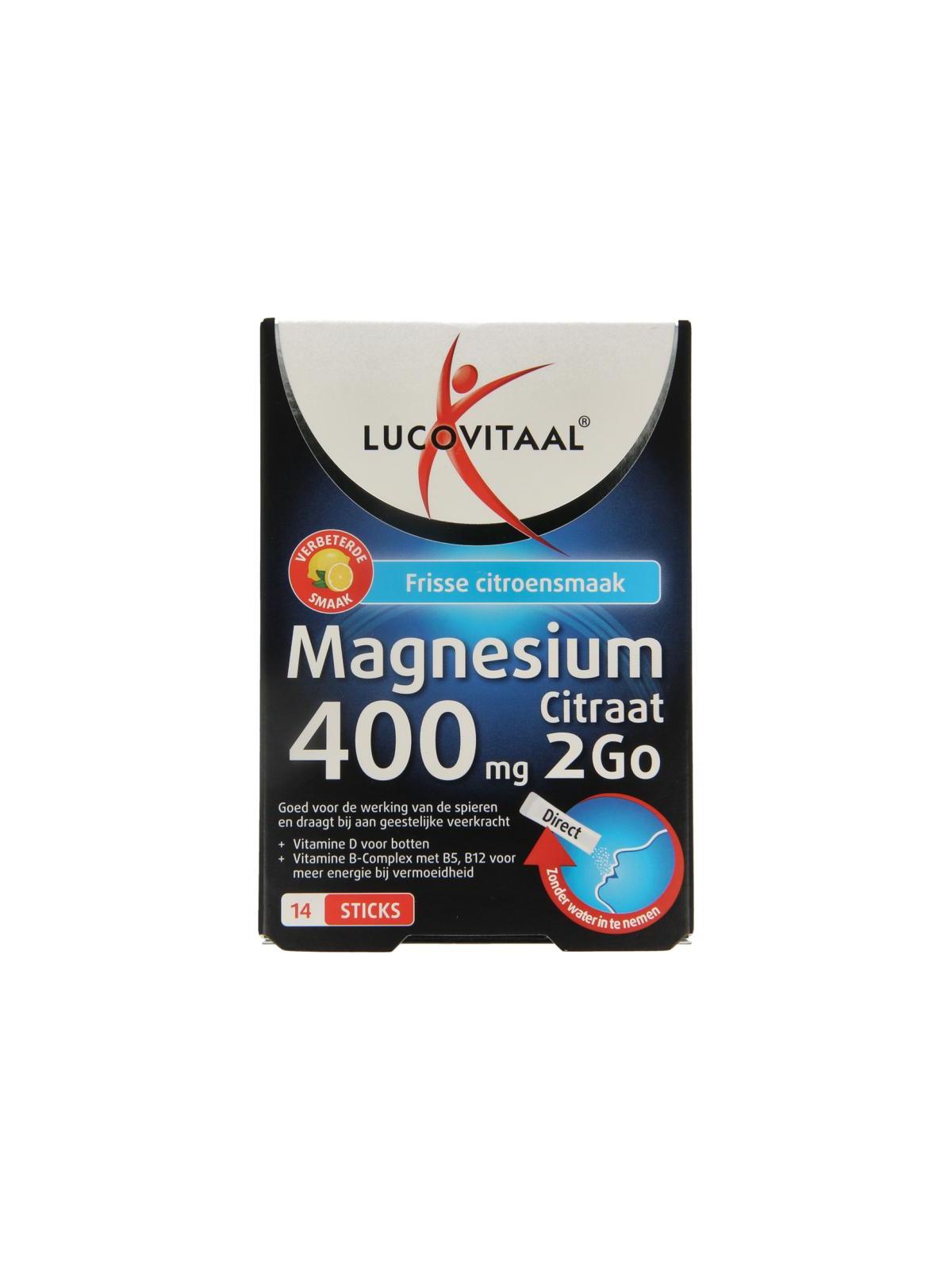 Magnesium citraat 400mg 2go sticks